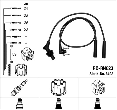 Kit cavi accensione - 8493 NGK