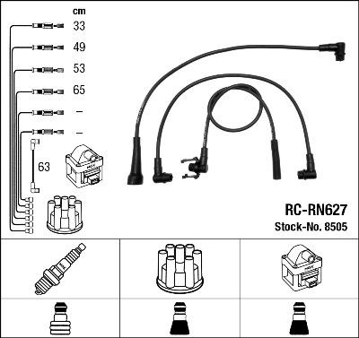 Kit cavi accensione - 8505 NGK