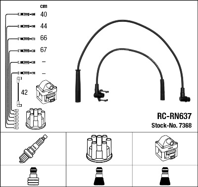 Kit cavi accensione - 7368 NGK