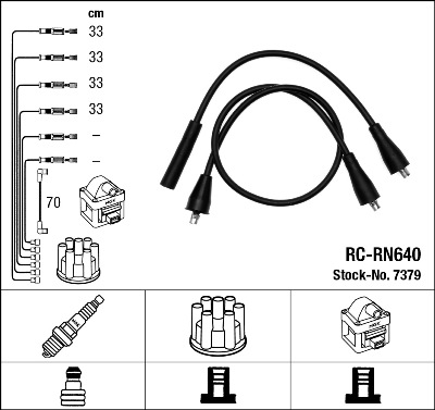Ignition Cable Kit - 7379 NGK