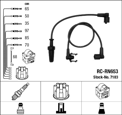 Kit cavi accensione - 7183 NGK