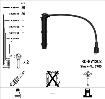 uždegimo laido komplektas - 7705 NGK