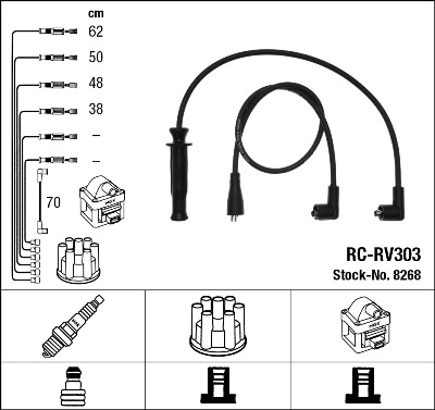 Ignition Cable Kit - 8268 NGK