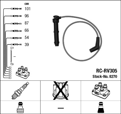 uždegimo laido komplektas - 8270 NGK