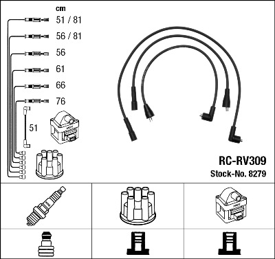 Kit cavi accensione - 8279 NGK