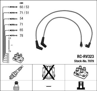 Ignition Cable Kit - 7079 NGK
