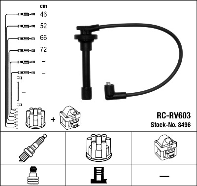 Ignition Cable Kit - 8496 NGK
