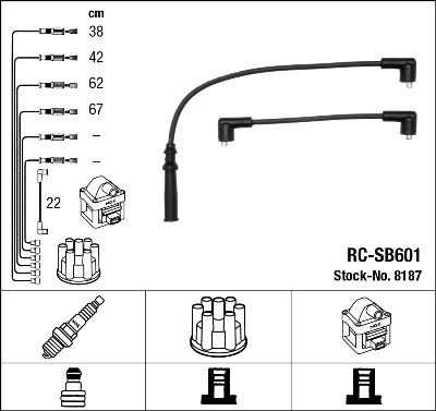 Kit cavi accensione - 8187 NGK