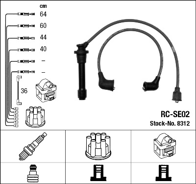 Ignition Cable Kit - 8312 NGK
