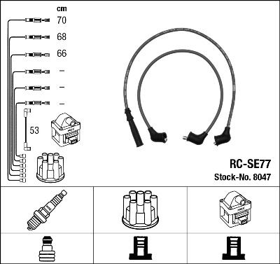 Ignition Cable Kit - 8047 NGK