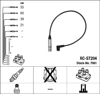 Kit cavi accensione - 7061 NGK