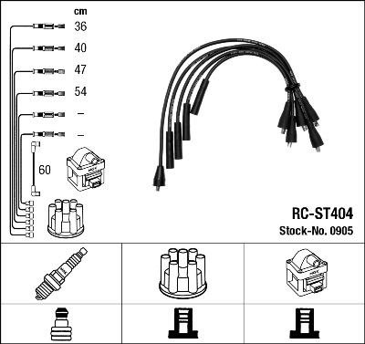 Ignition Cable Kit - 0905 NGK