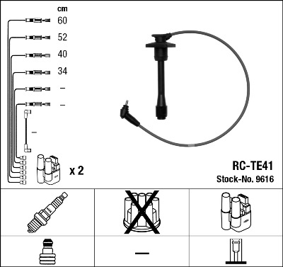 Ignition Cable Kit - 9616 NGK
