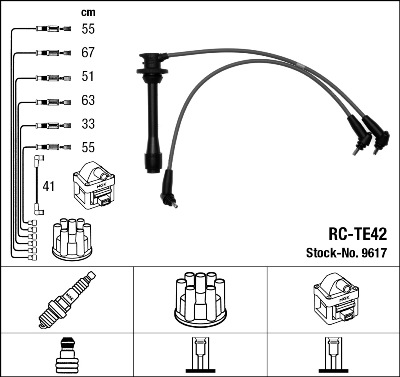 Ignition Cable Kit - 9617 NGK