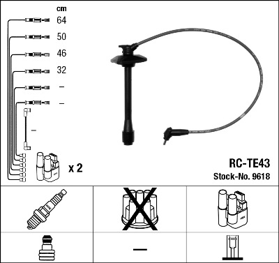 Ignition Cable Kit - 9618 NGK