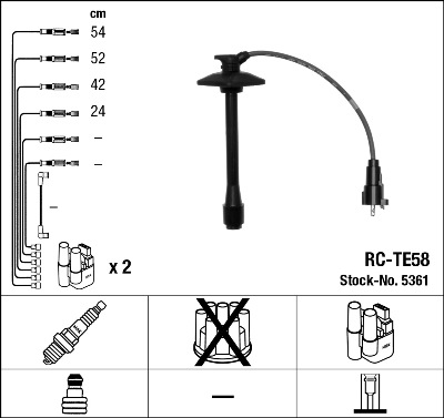 Kit cavi accensione - 5361 NGK