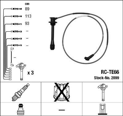 Ignition Cable Kit - 2899 NGK