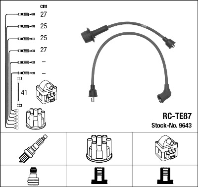 Kit cavi accensione - 9643 NGK