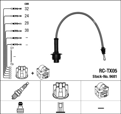 Ignition Cable Kit - 9681 NGK