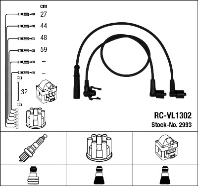 Ignition Cable Kit - 2993 NGK