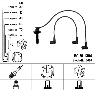Ignition Cable Kit - 6076 NGK