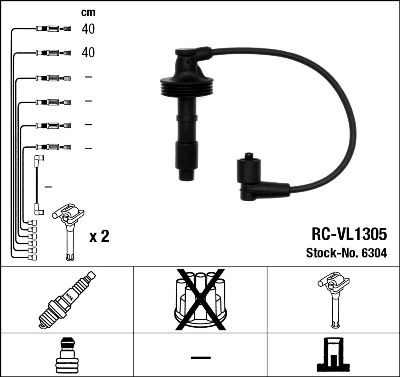 Kit cavi accensione - 6304 NGK