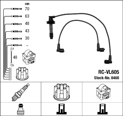 Kit cavi accensione - 8468 NGK