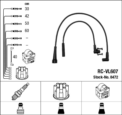 Kit cavi accensione - 8472 NGK