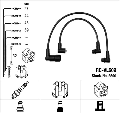Kit cavi accensione - 8500 NGK