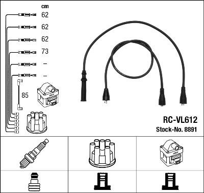Ignition Cable Kit - 8891 NGK