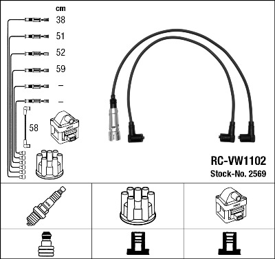 Kit cavi accensione - 2569 NGK