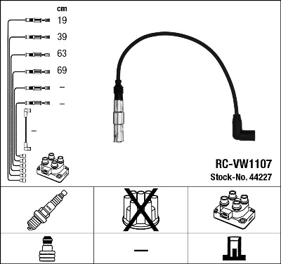 Kit cavi accensione - 44227 NGK