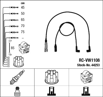 Kit cavi accensione - 44253 NGK