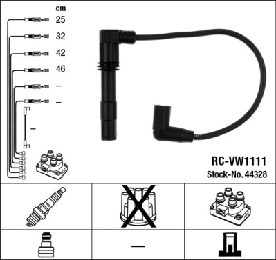 Ignition Cable Kit - 44328 NGK