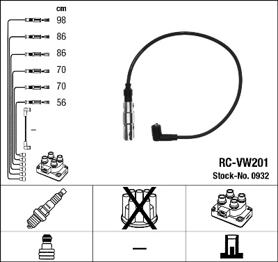 Kit cavi accensione - 0932 NGK