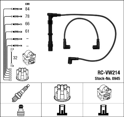 Kit cavi accensione - 0945 NGK