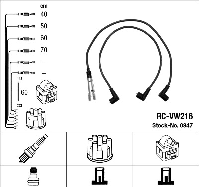 Kit cavi accensione - 0947 NGK