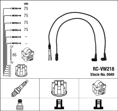 Ignition Cable Kit - 0949 NGK