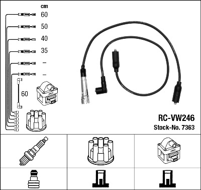 Kit cavi accensione - 7363 NGK