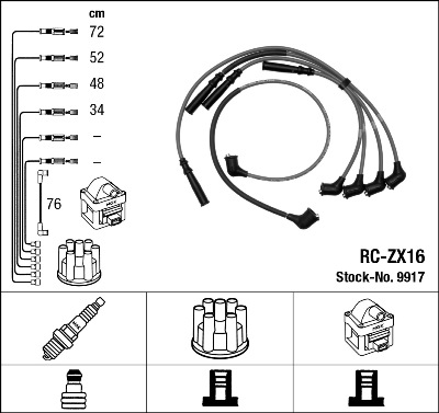 Kit cavi accensione - 9917 NGK