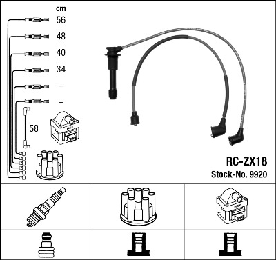 Ignition Cable Kit - 9920 NGK