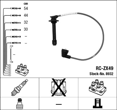 Ignition Cable Kit - 8932 NGK