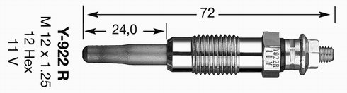 Свеча накаливания - 91322 NGK