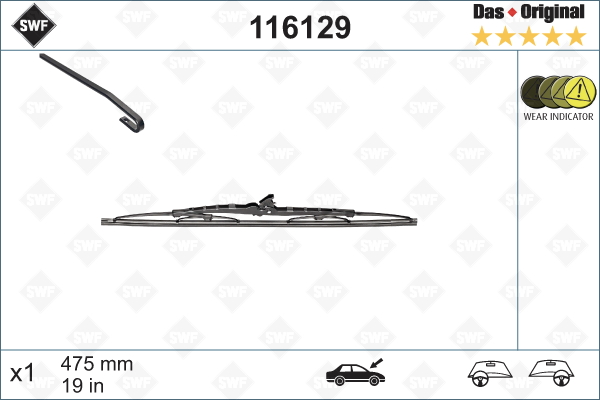 Wiper Blade - 116129 SWF