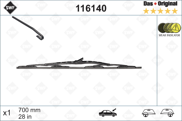 Wiper Blade - 116140 SWF