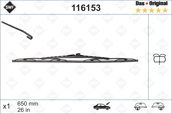 Wiper Blade - 116153 SWF