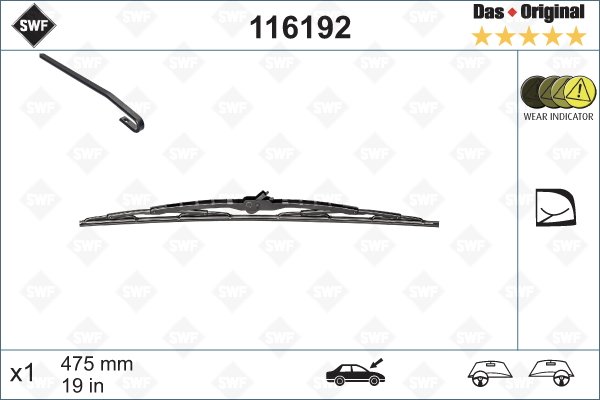 Wiper Blade - 116192 SWF