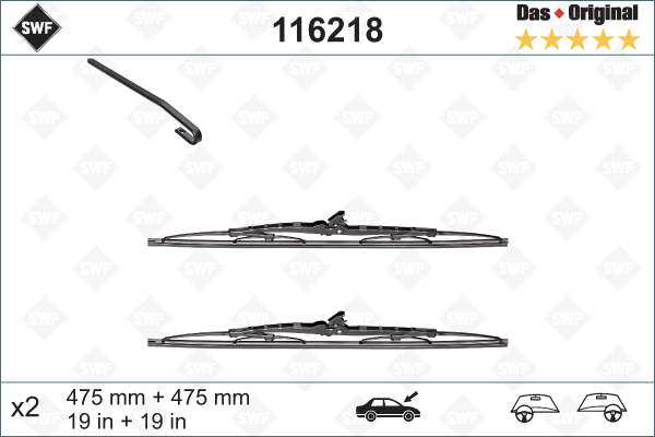 Wiper Blade - 116218 SWF
