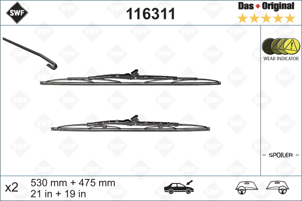 Wiper Blade - 116311 SWF