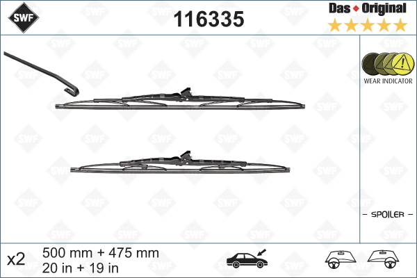 Wiper Blade - 116335 SWF